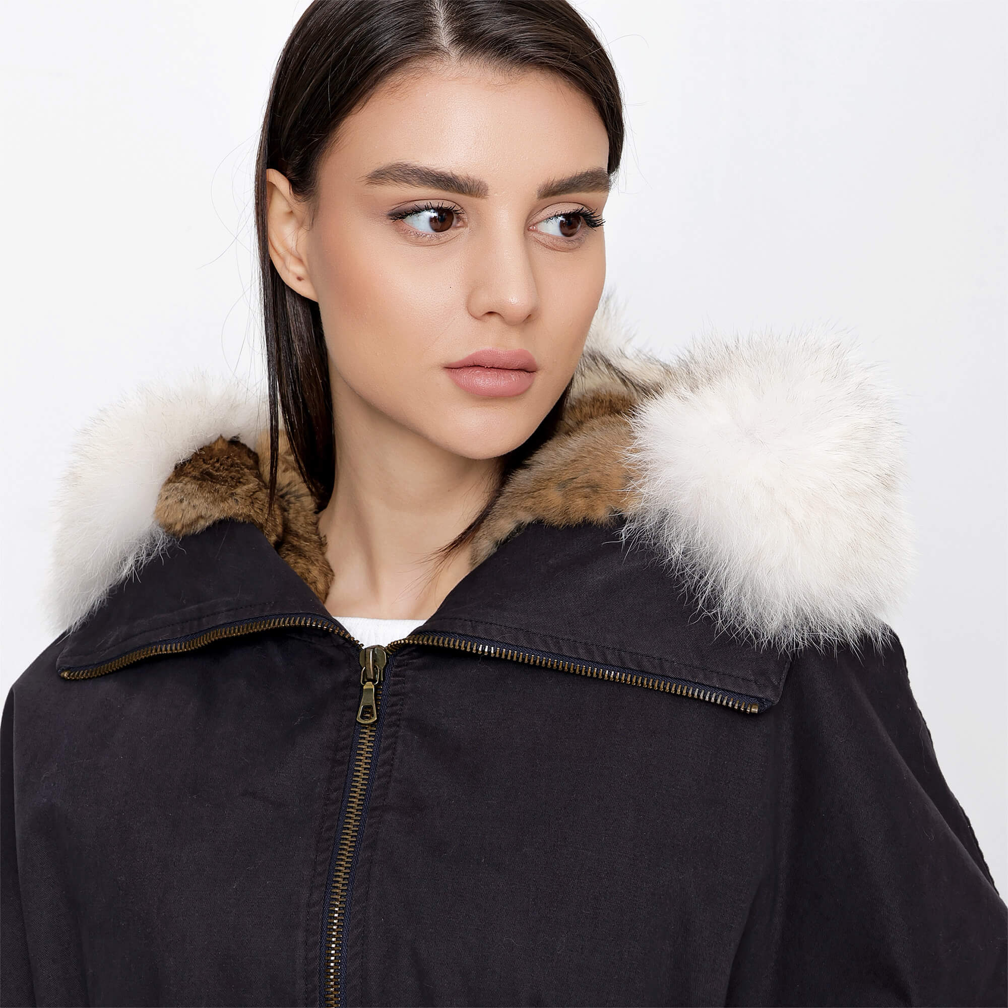 Yves Salomon Army - Fur Collar Detailed Belt Coat